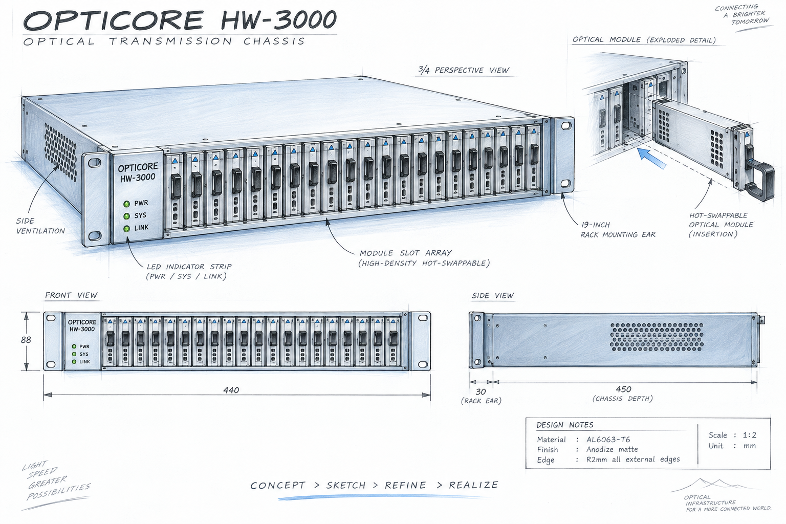 HW-3000 工业设计概念草图